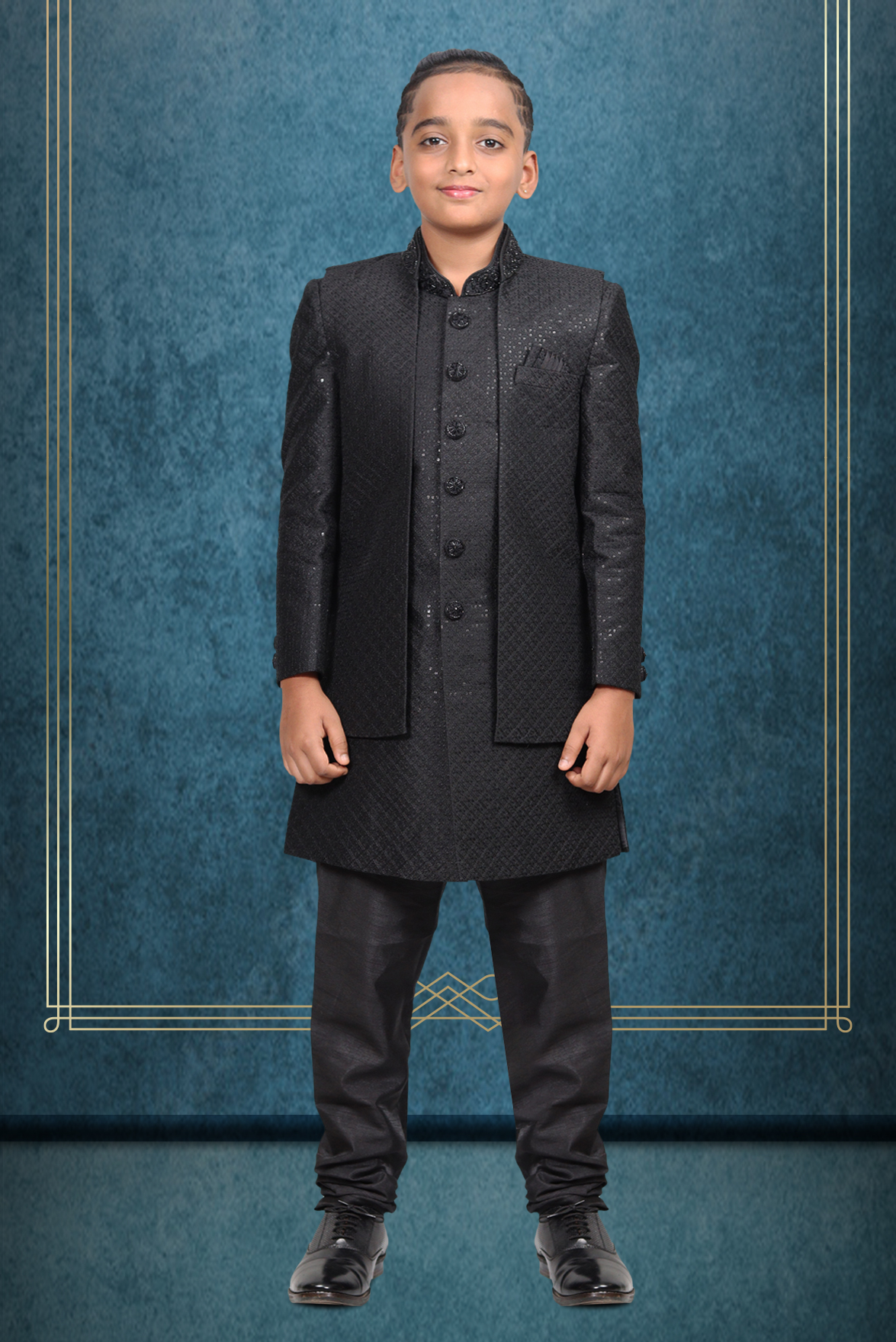 Black sherwani