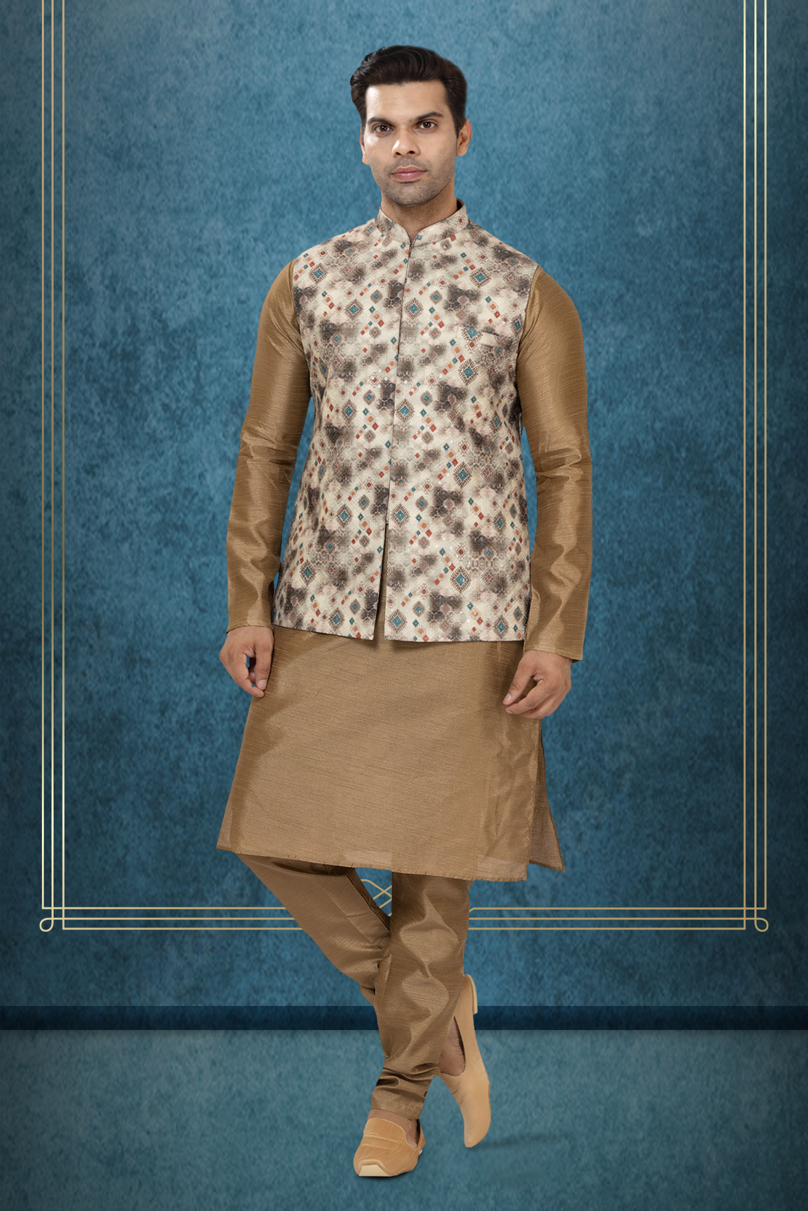 Graceful Kurta Modi Jacket Set