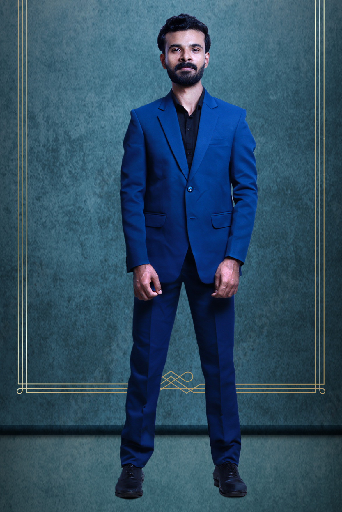 Peacock Blue Suit 2 pcs