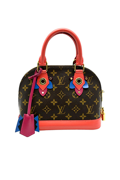 Louis Vuitton Alma BB Totem Monogram Canvas Satchel Bag Flamingo