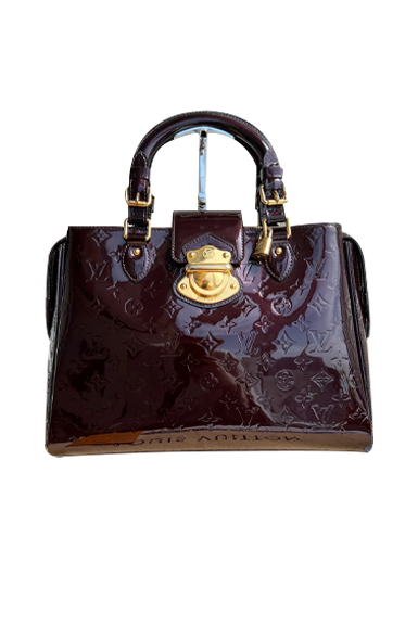 Louis Vuitton Melrose Avenue Vernis Amarante Handbag Purse B0655
