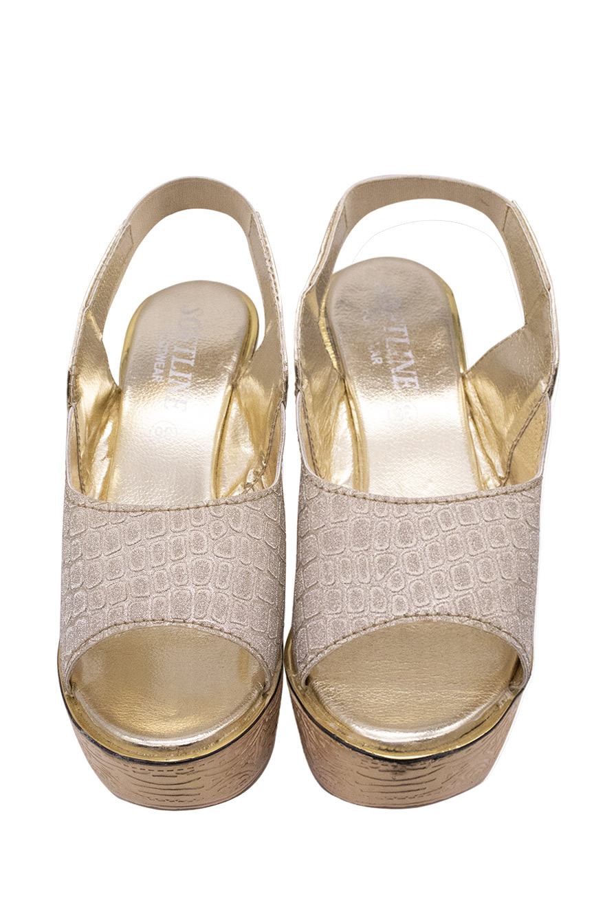 Shimmer gold solid wedges