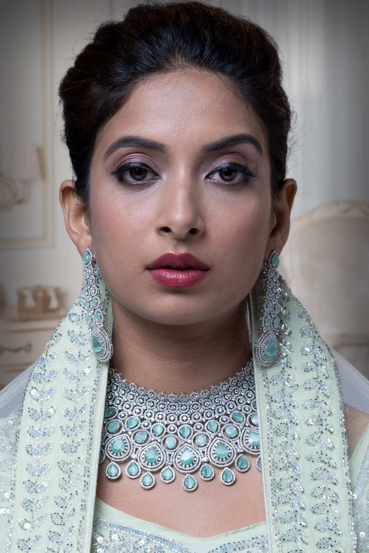 Party elegant american diamond necklace