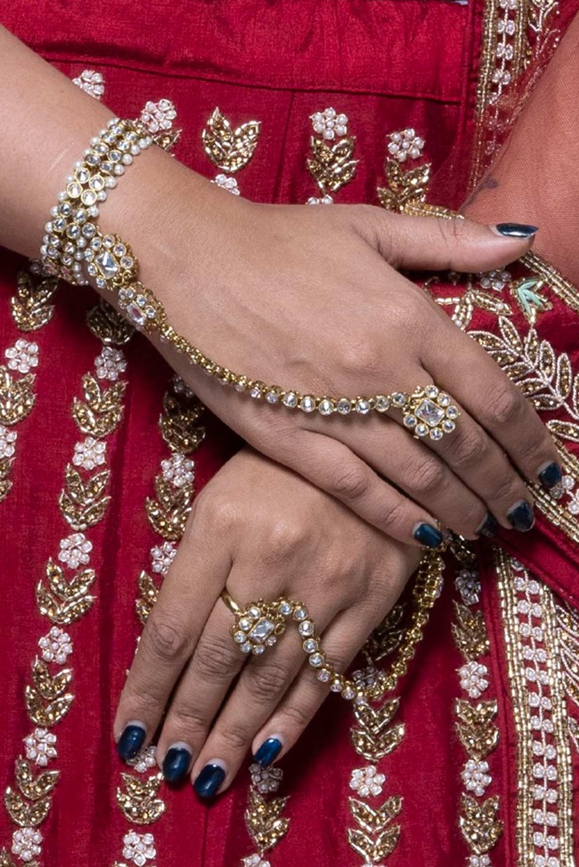 Traditional kundan bridal jewellery