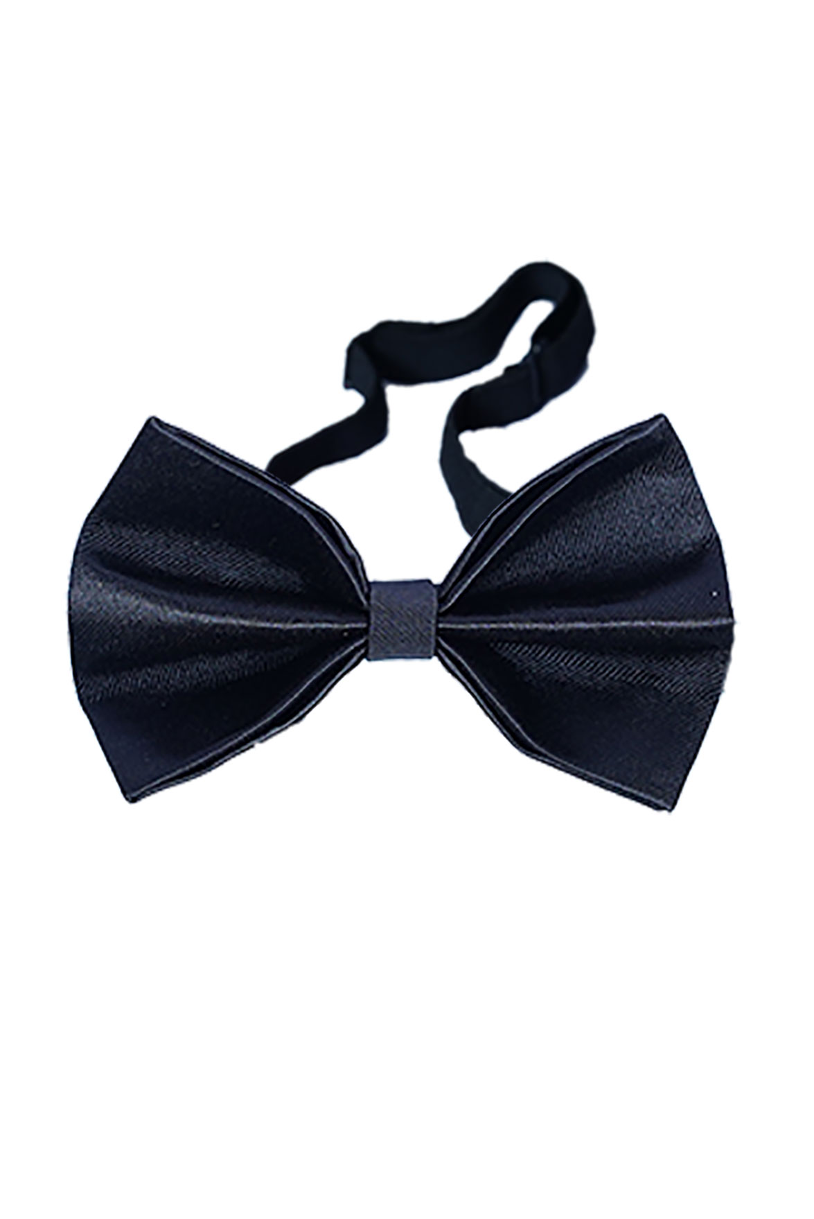 Black Bow Tie In Satin Fabric